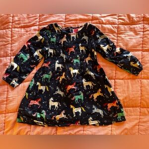 Mini Boden Kids Dress with Colorful Unicorn Print